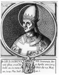 Portret van paus Gregorius VII (geb.1020)
